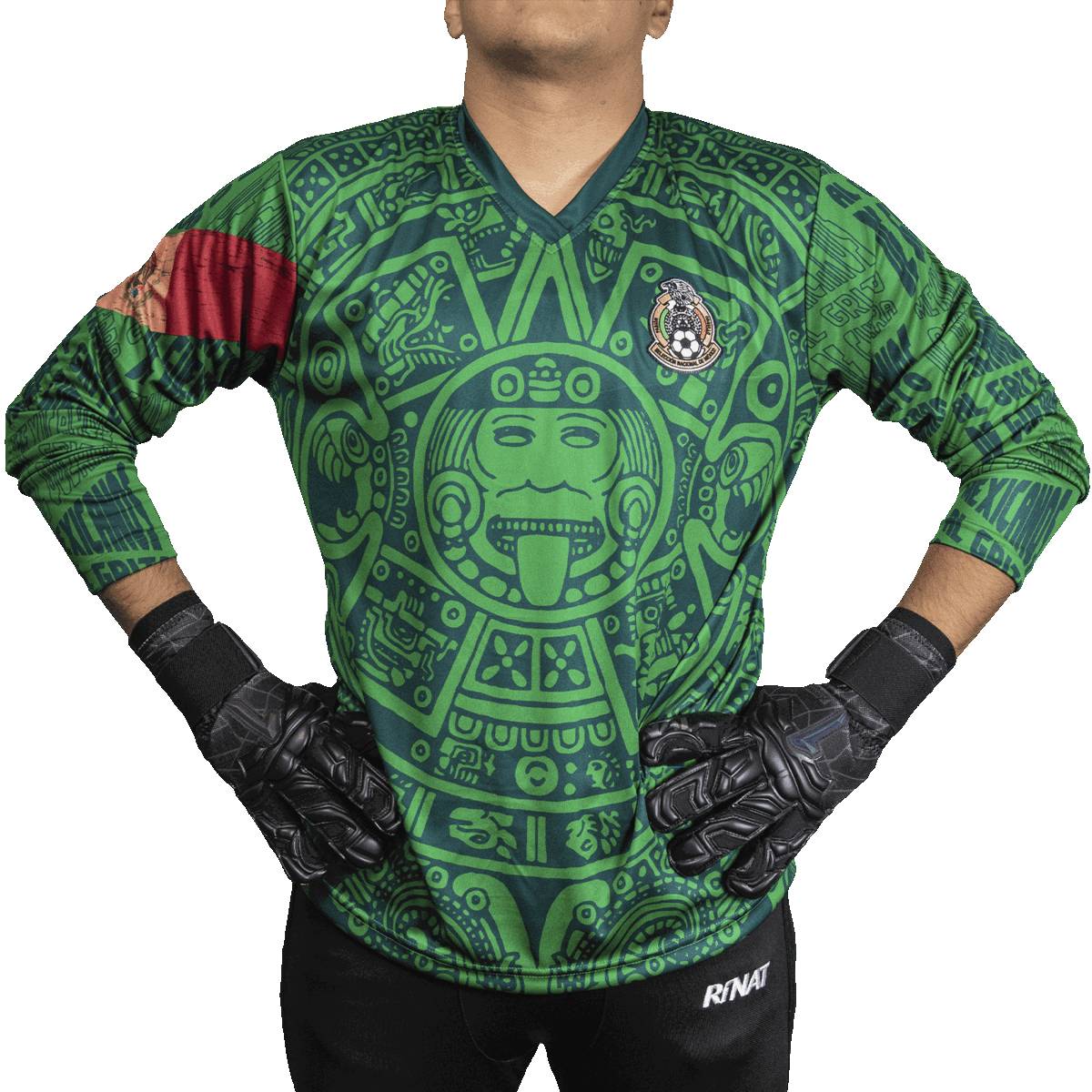 Mexico 98 Green Goalkeeper Jersey Number Included
