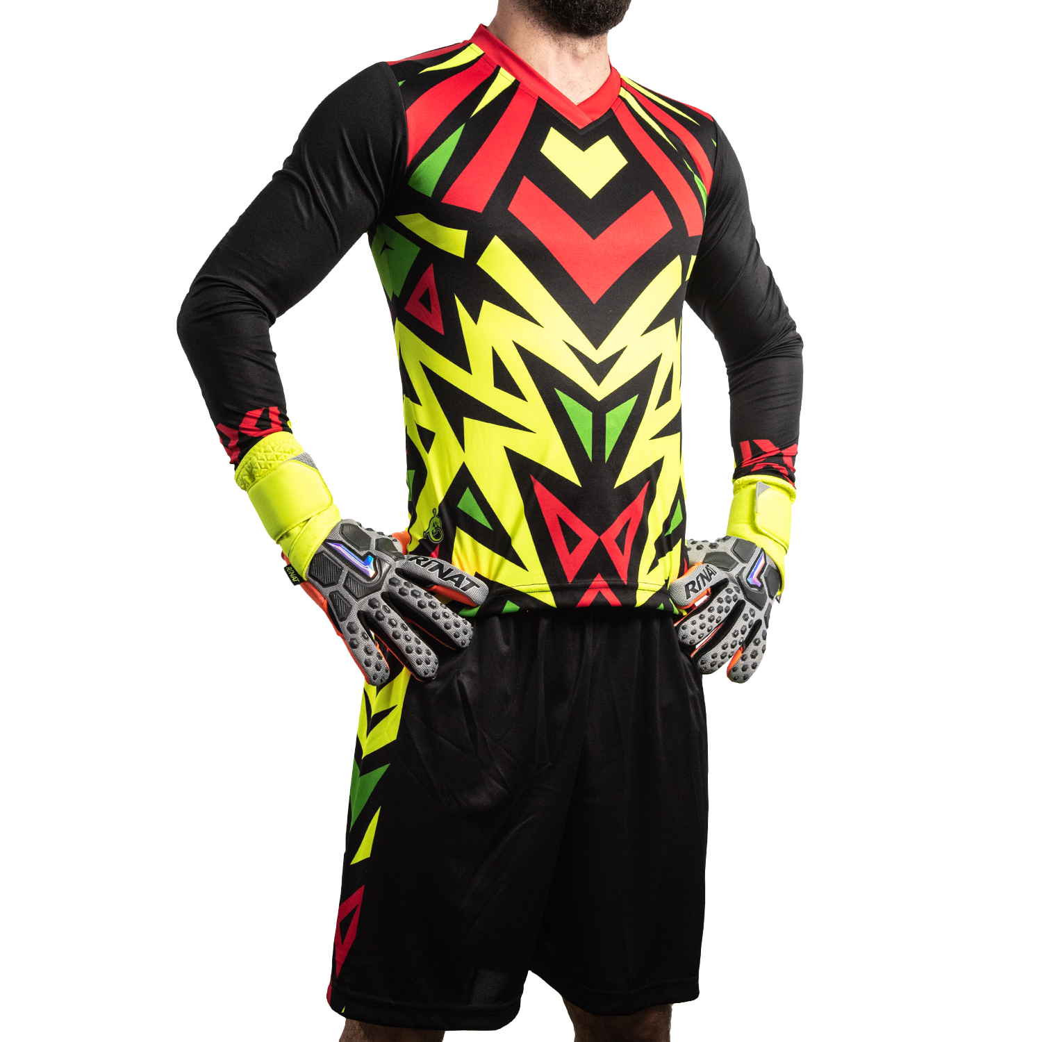 Brody III LS Long-Sleeve Goalkeeper Kit (Jersey+Short+Socks) Number Included