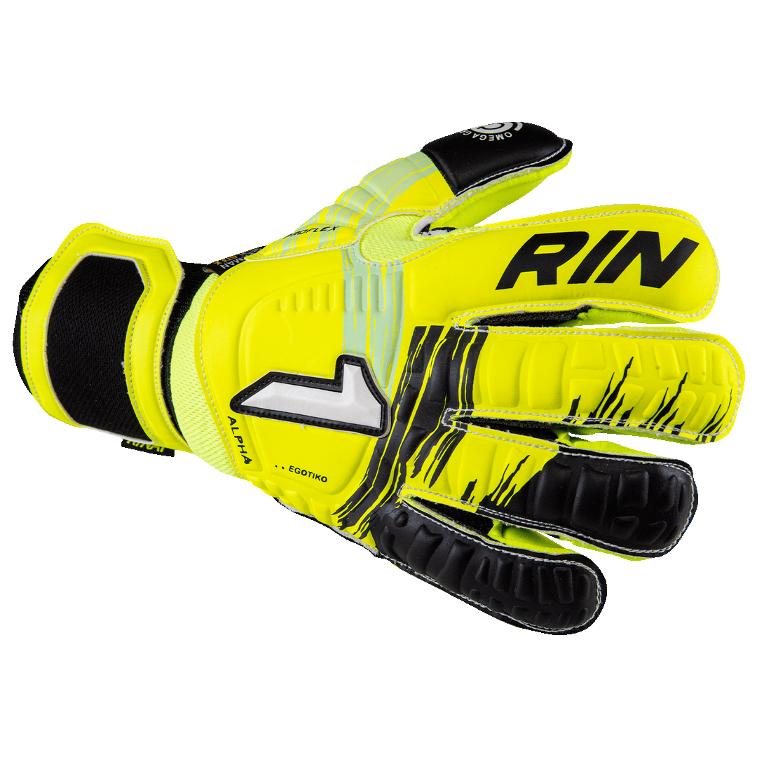 Rinat Egotiko Alpha-Pro Spines Goalkeeper Gloves 🇩🇪German AXG Finger + Rough Surface Palm