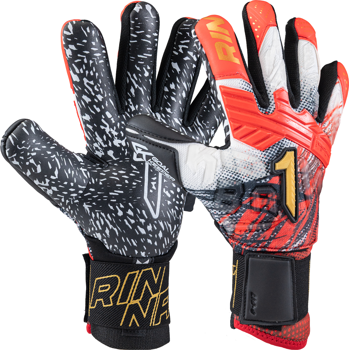 Rinat Fiera 🦁 Prime Spines (Finger Protection) Goalkeeper Glove 🧤HG+ Turf Palm
