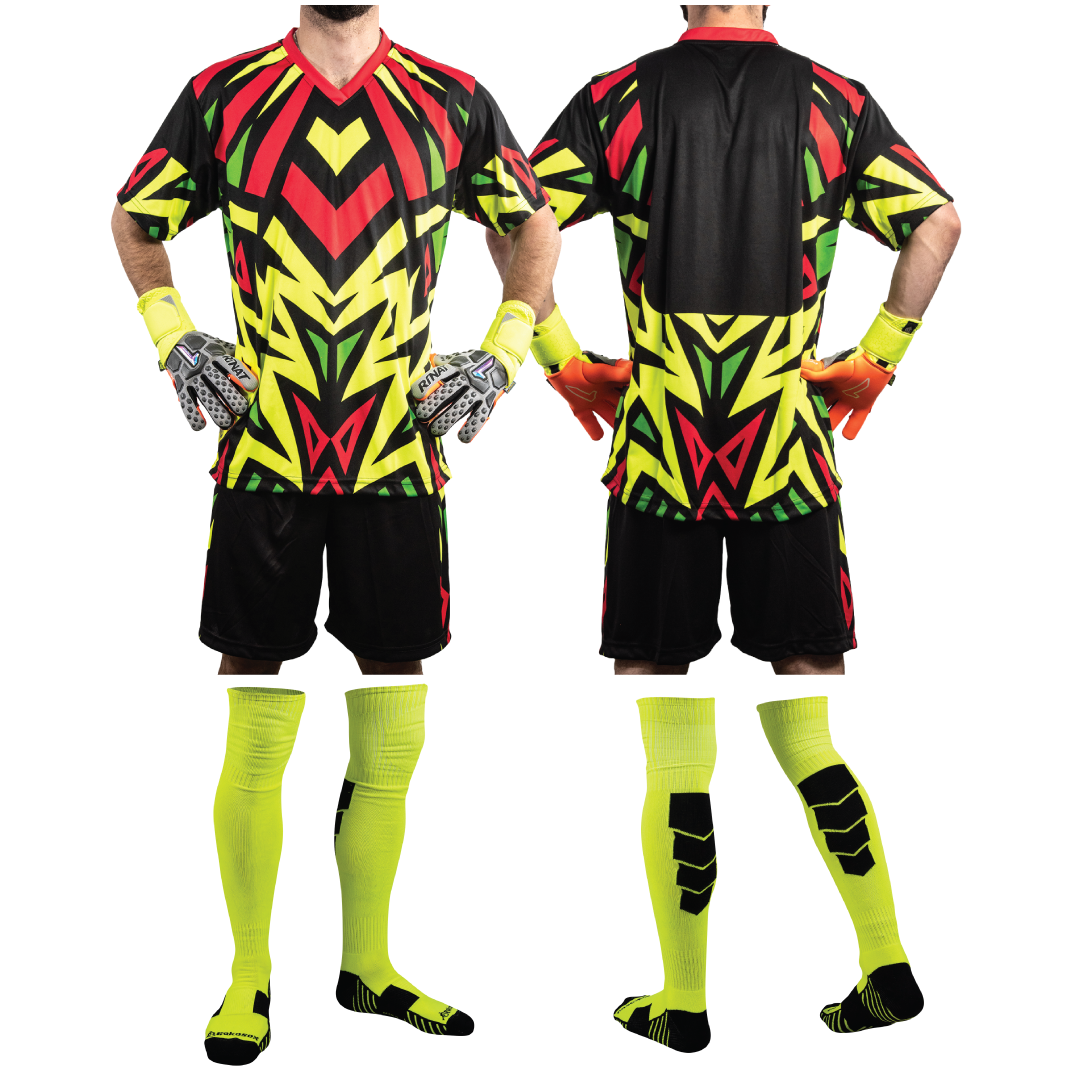 Brody III SS Short-Sleeve Goalkeeper Kit (Jersey+Short+Socks) Number Included