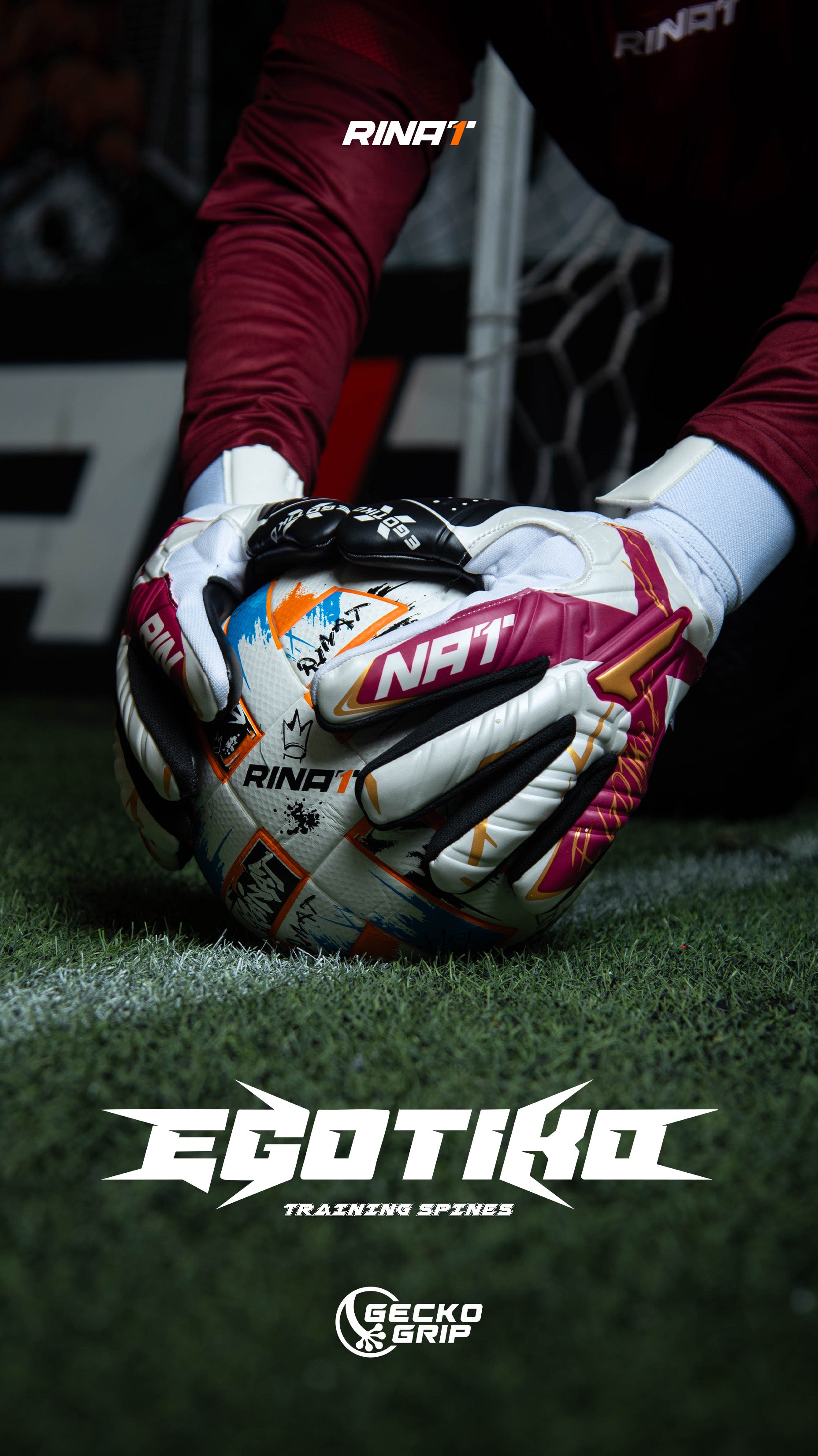 Rinat Egotiko X Training-Spines (Finger Protection) Goalkeeper Glove ***Ships March 13***