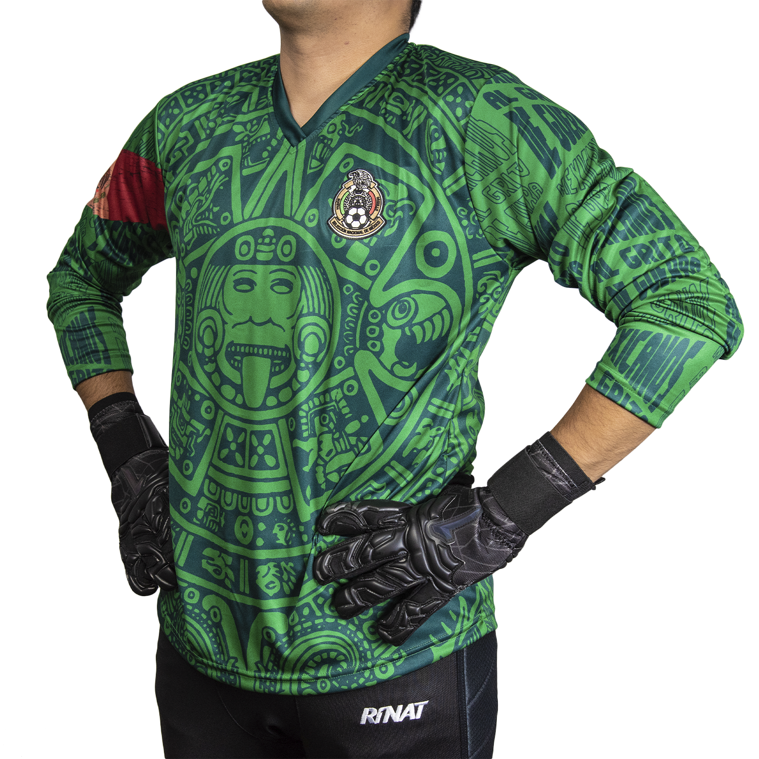 Mexico 98 Green Goalkeeper Jersey Number Included