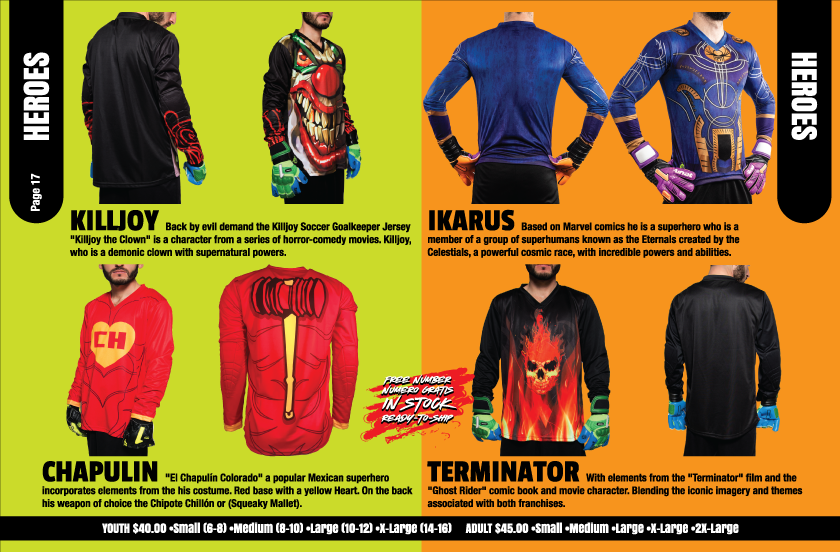 Killjoy Soccer Goalkeeper Jersey Number Included