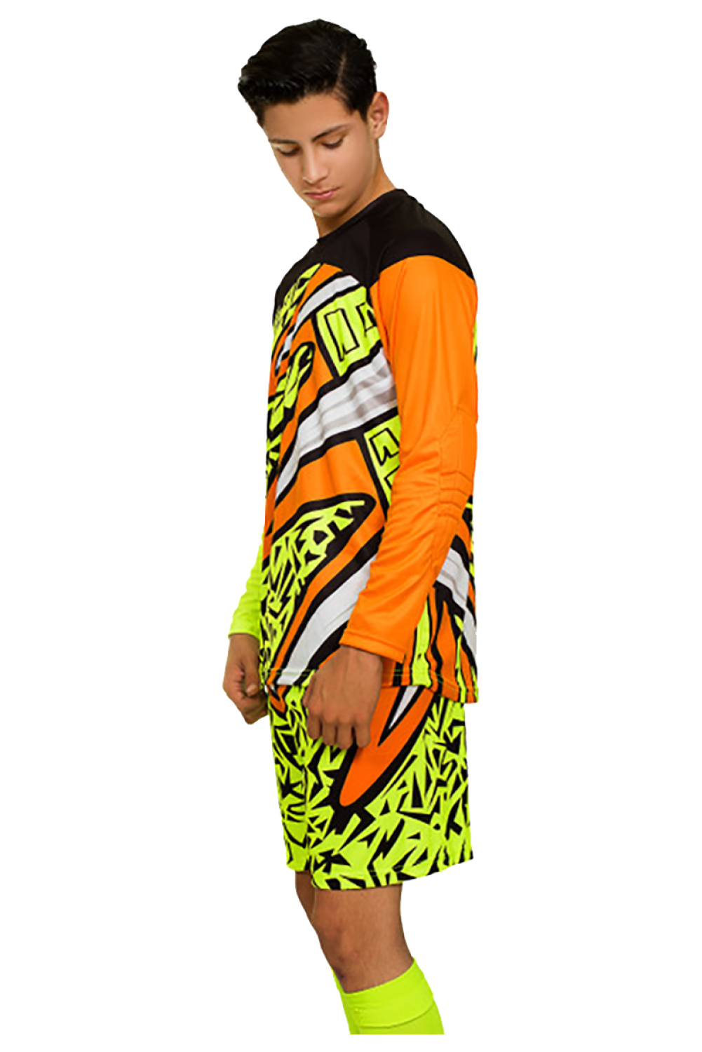 Calamity LS Long-Sleeve Goalkeeper Kit (Jersey+Short+Socks) Number Included