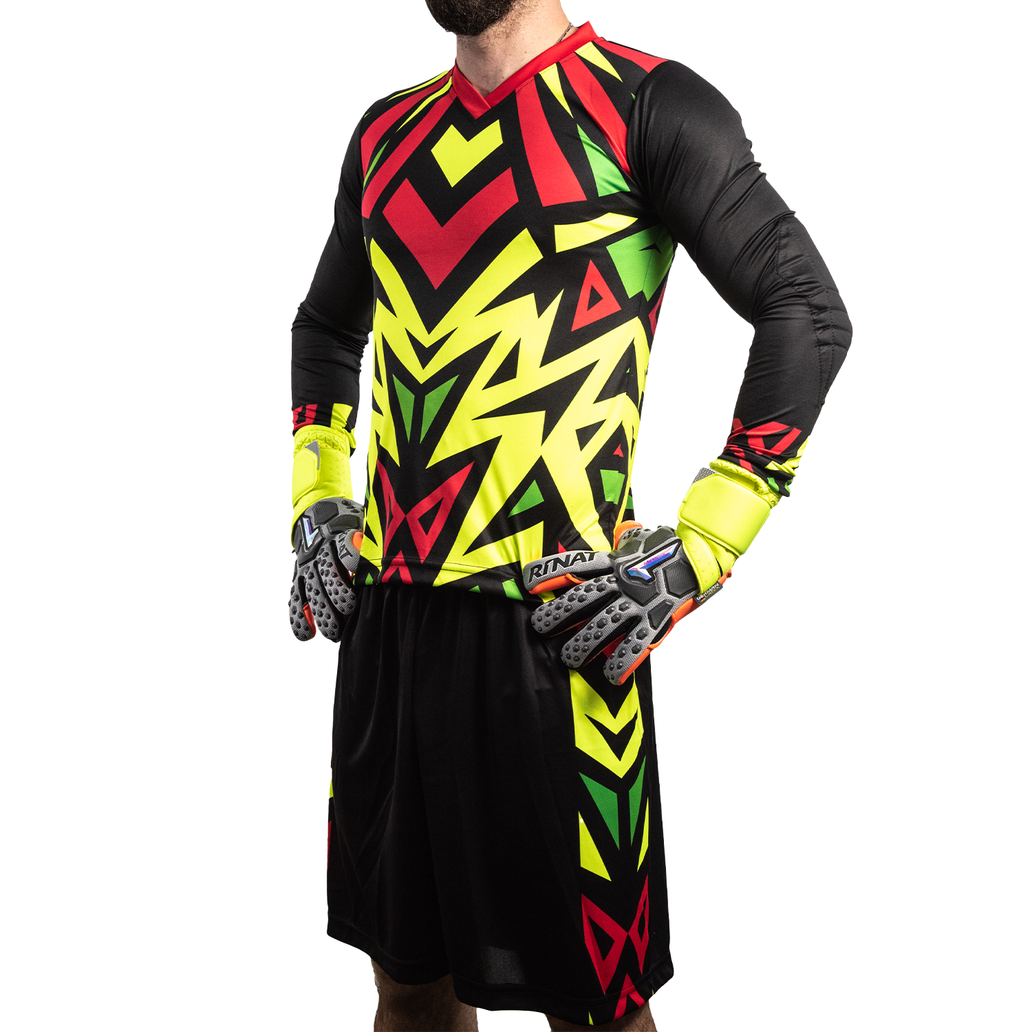 Brody III LS Long-Sleeve Goalkeeper Kit (Jersey+Short+Socks) Number Included