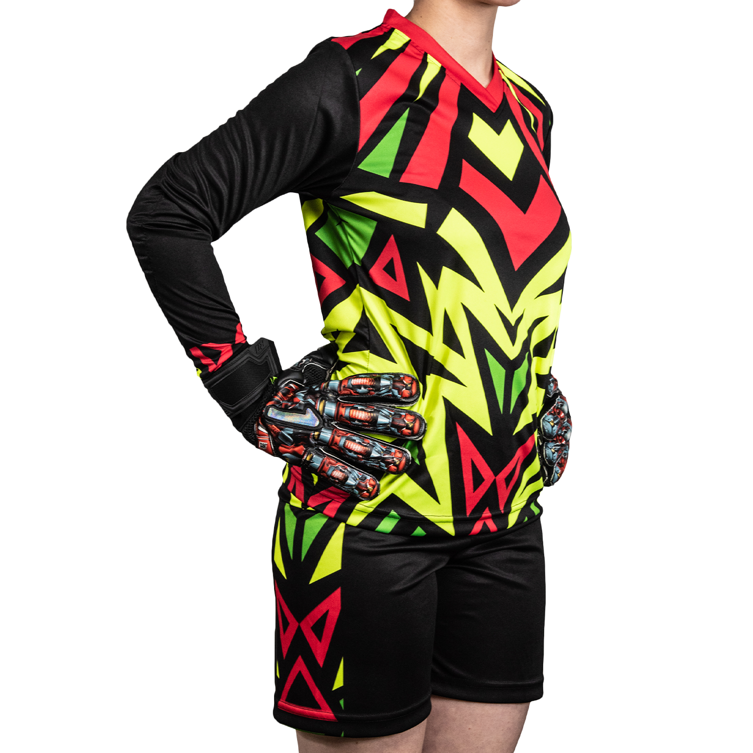 Brody III LS Long-Sleeve Goalkeeper Kit (Jersey+Short+Socks) Number Included