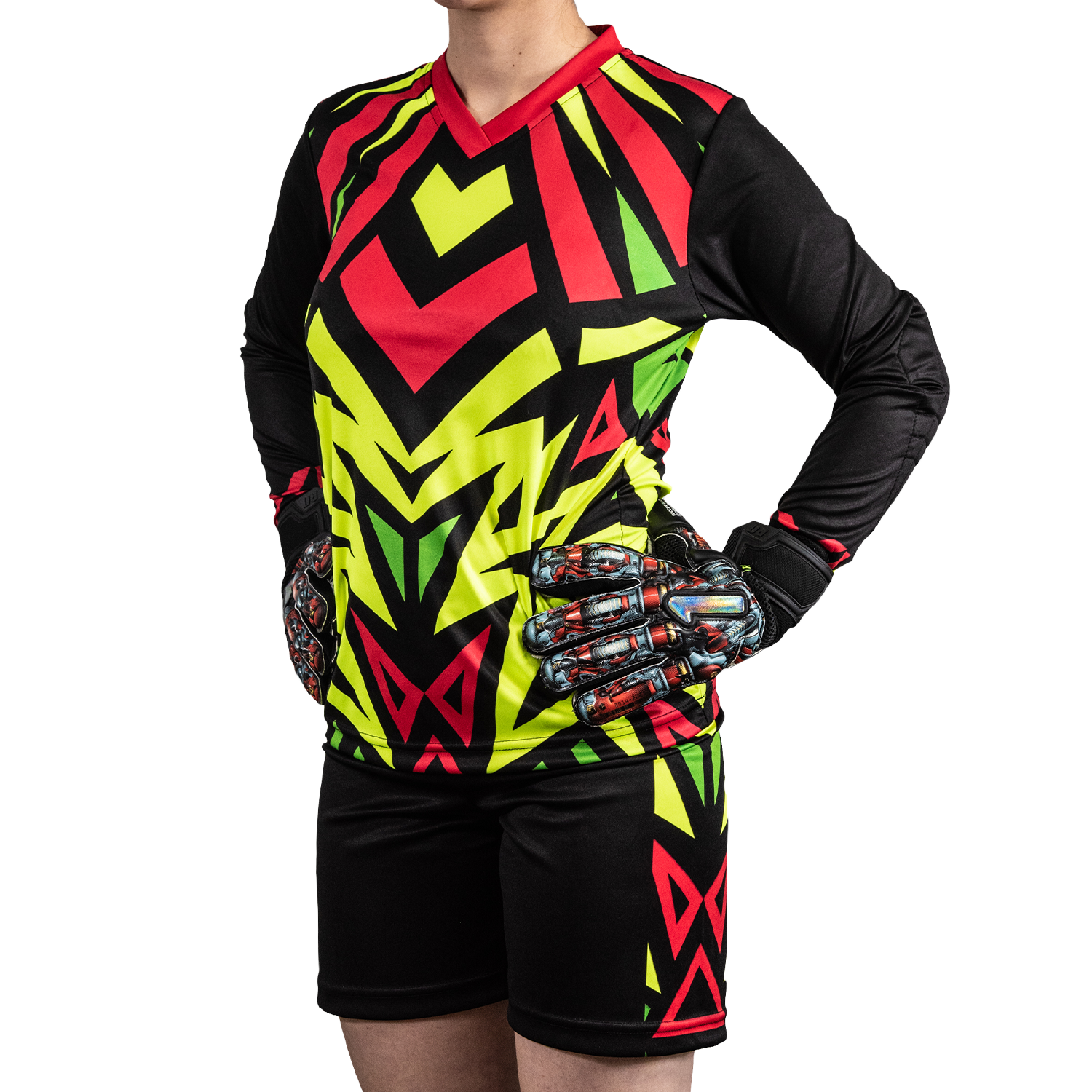 Brody III LS Long-Sleeve Goalkeeper Kit (Jersey+Short+Socks) Number Included