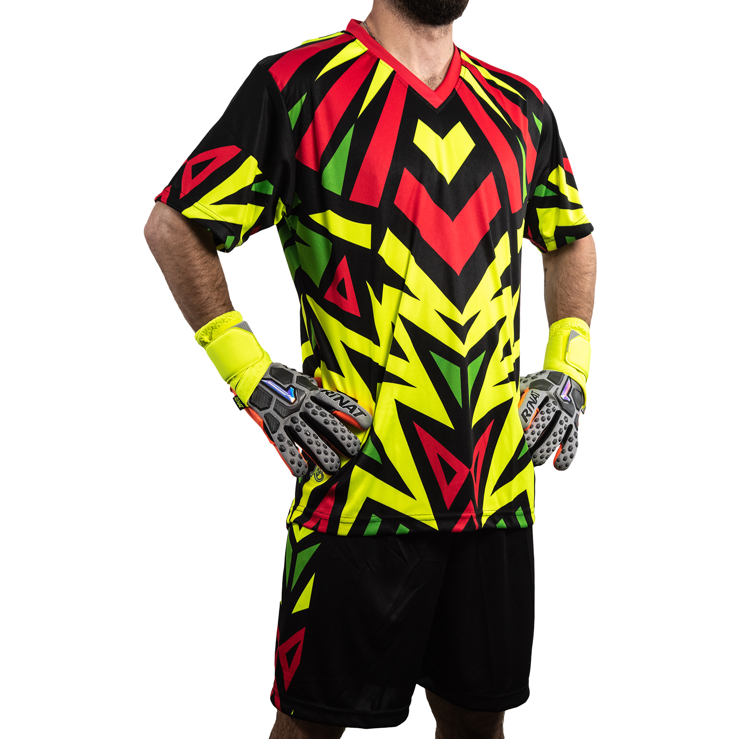 Brody III SS Short-Sleeve Goalkeeper Kit (Jersey+Short+Socks) Number Included