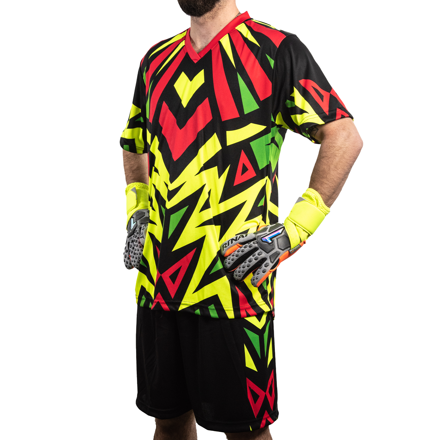 Brody III SS Short-Sleeve Goalkeeper Kit (Jersey+Short+Socks) Number Included