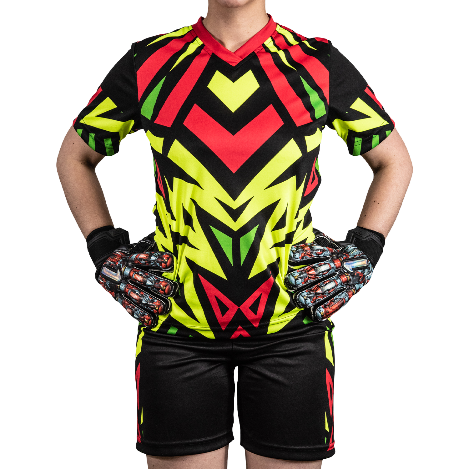Brody III SS Short-Sleeve Goalkeeper Kit (Jersey+Short+Socks) Number Included