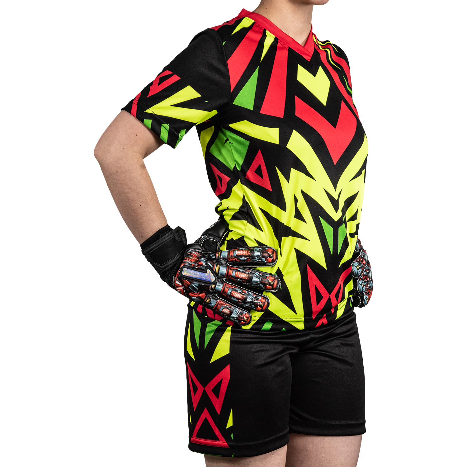 Brody III SS Short-Sleeve Goalkeeper Kit (Jersey+Short+Socks) Number Included