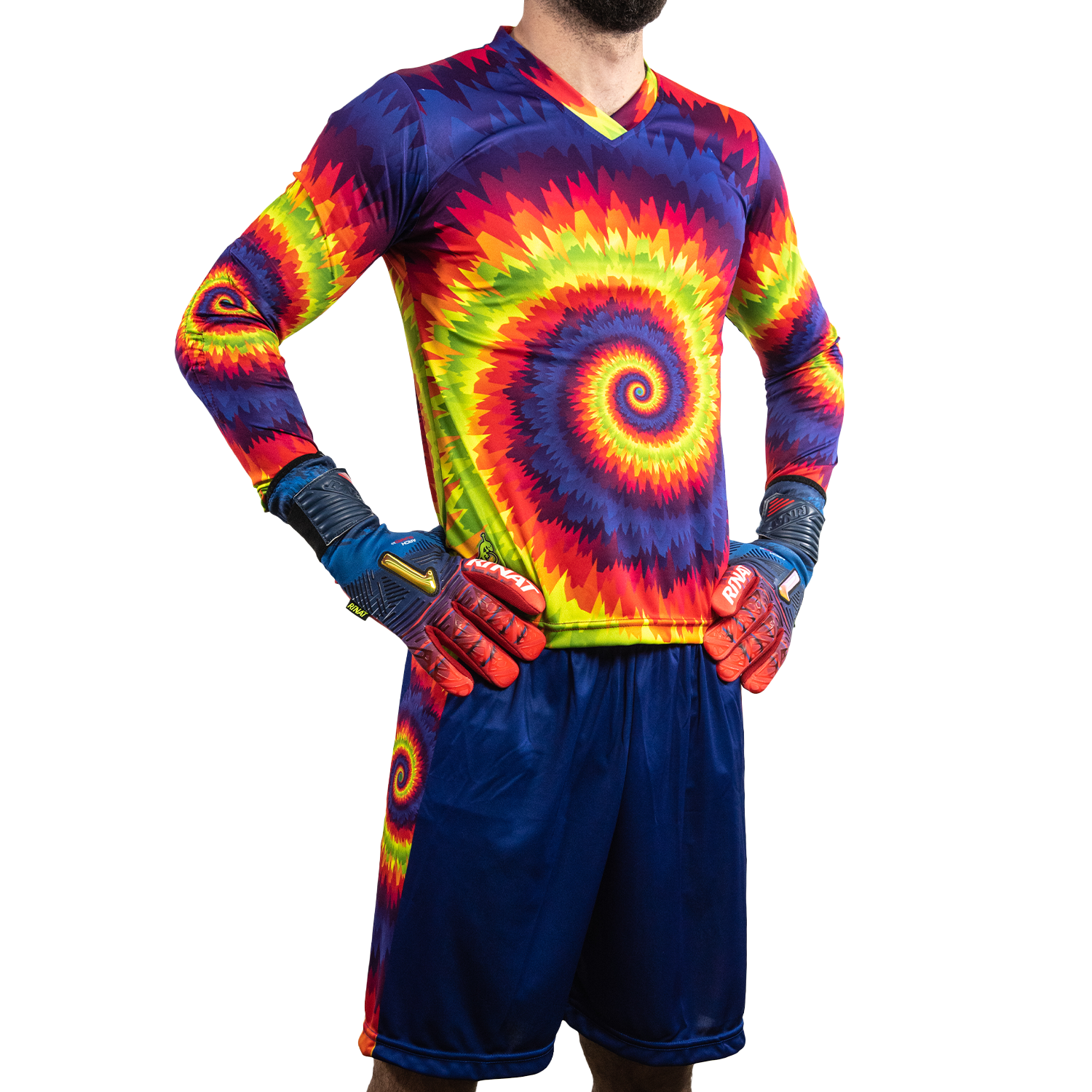 Twister III LS Long-Sleeve Goalkeeper Kit (Jersey+Short+Socks) Number Included