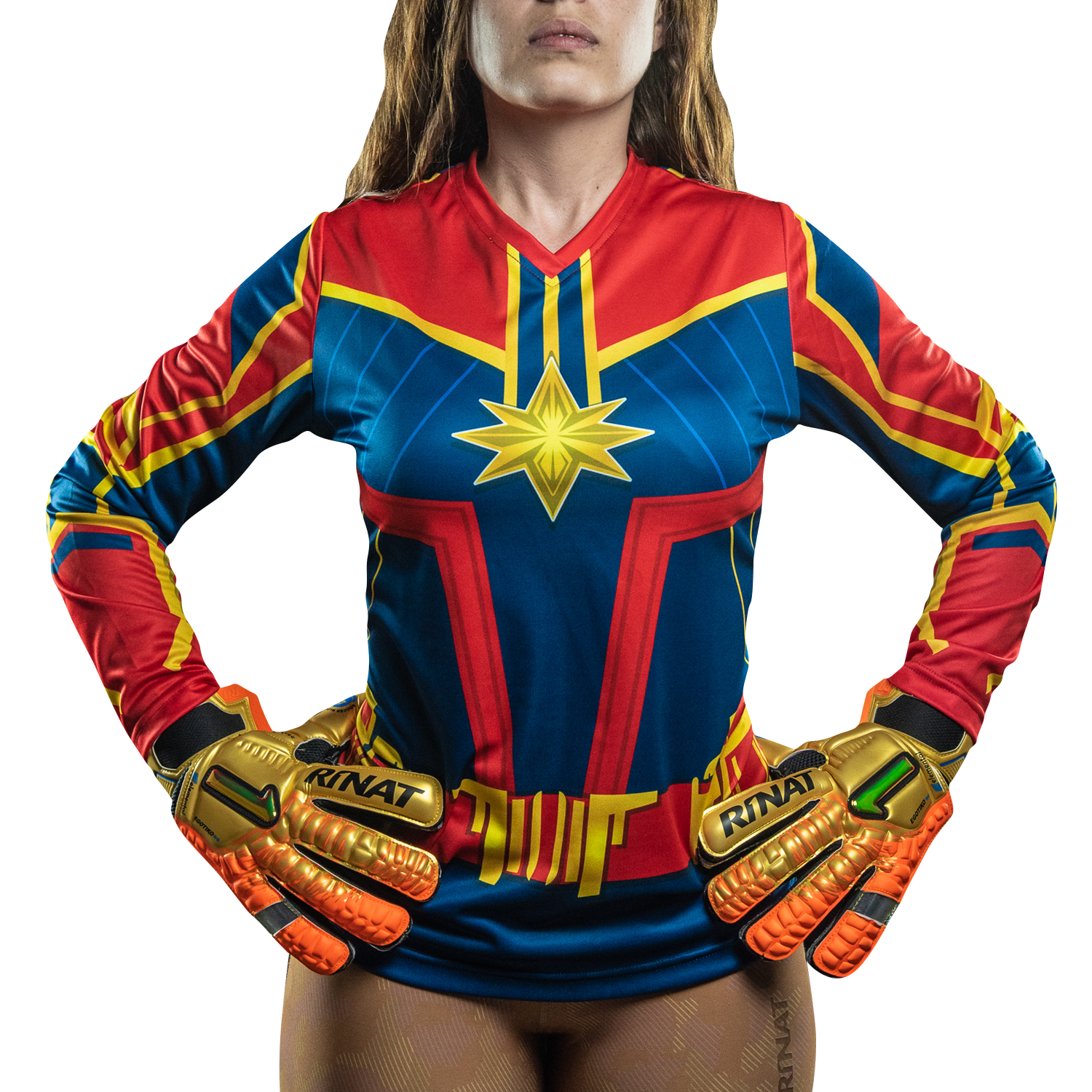 Captain Marvel Goalkeeper Jersey Number Included