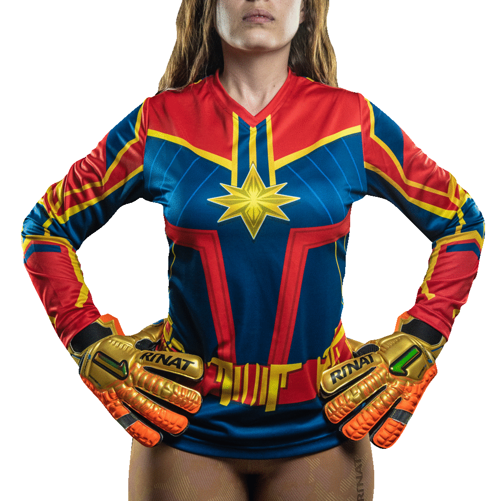 Captain Marvel Goalkeeper Jersey Number Included